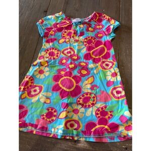 Girls Colorful Floral Print‎ Dress Short Sleeve Casual Summer Fun